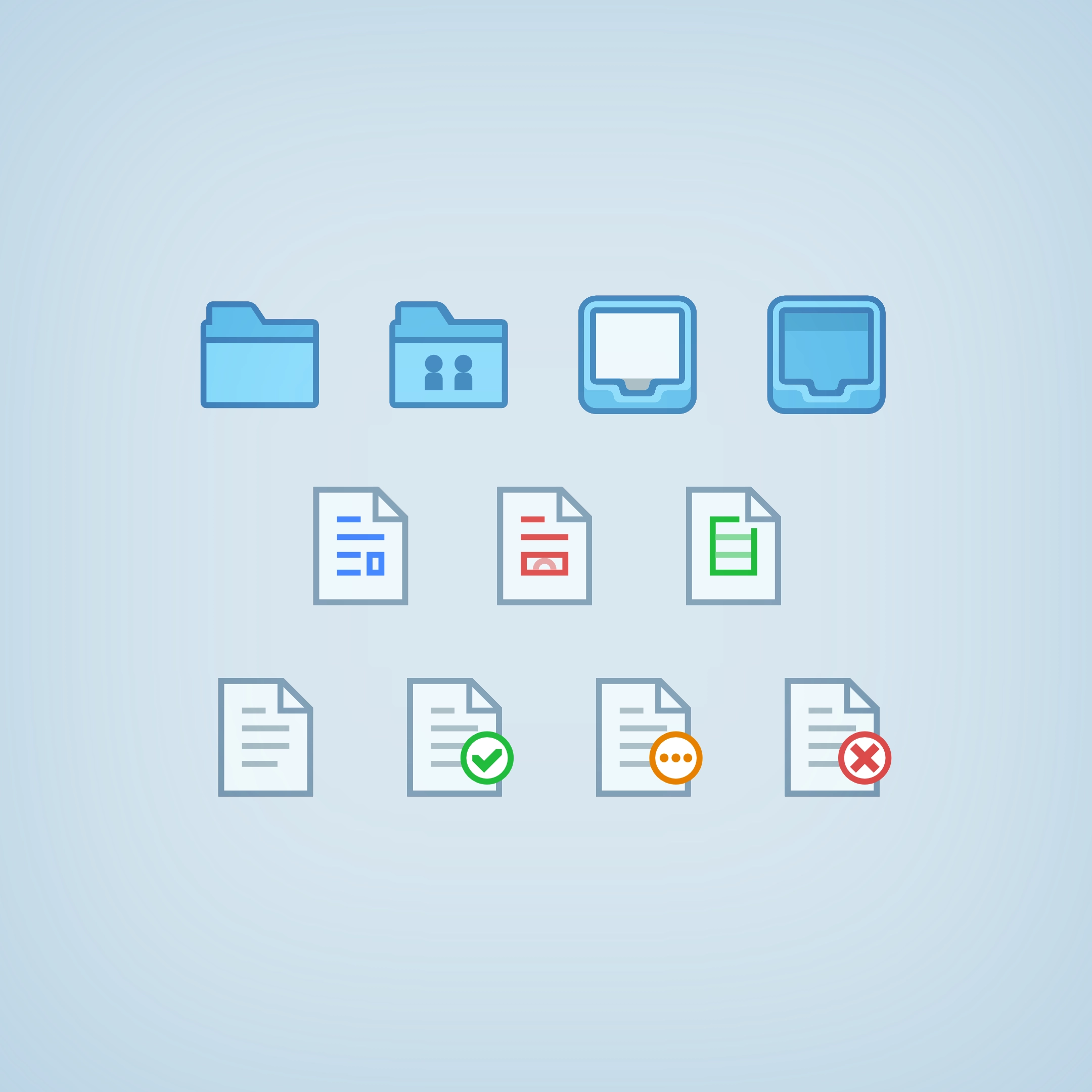 Small-sized full-color user interface icons over a white background.
