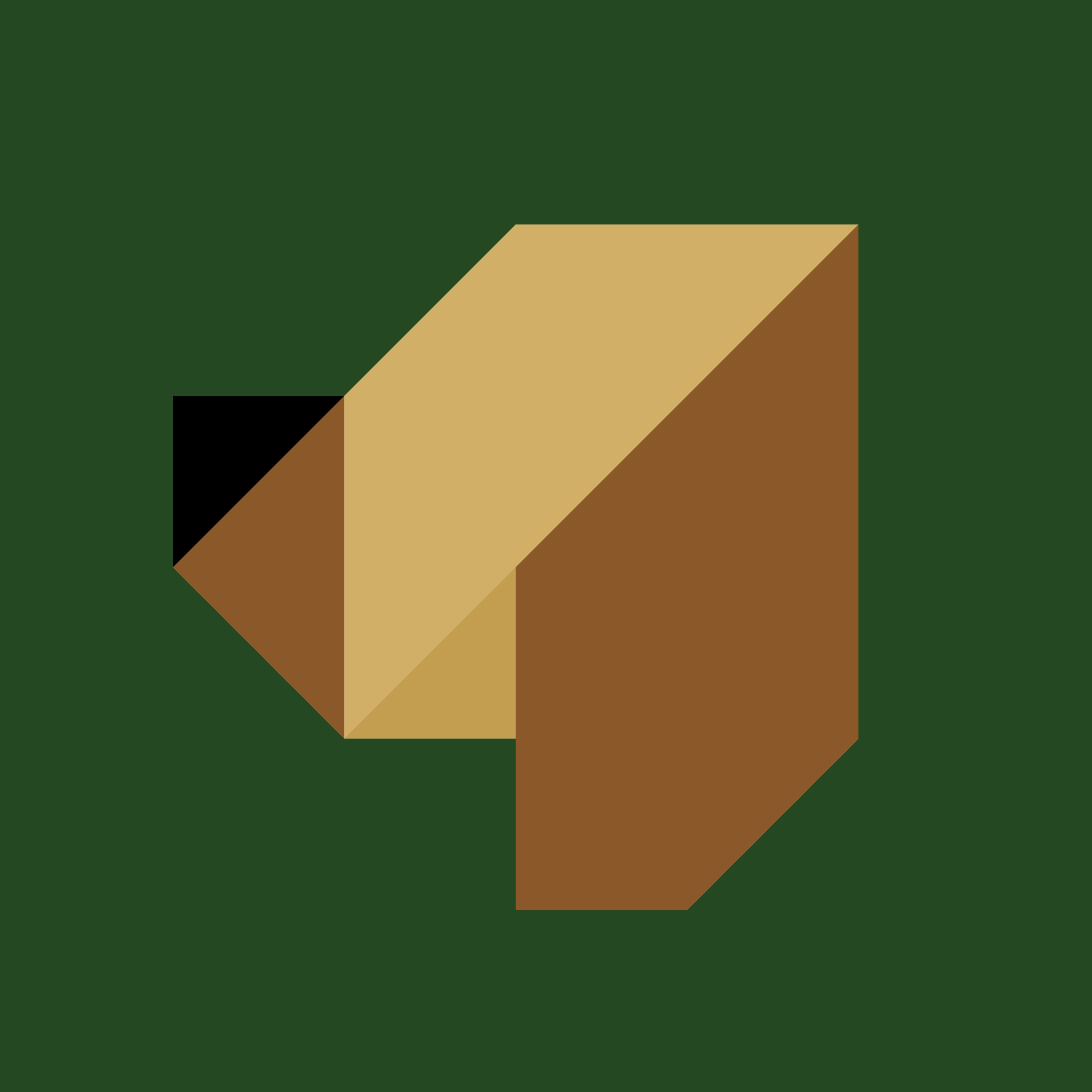 A geometric illustration that resembles a bloodhound.